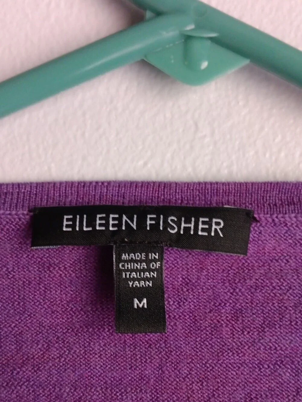 Eileen Fisher Scoop Neck Short Sleeve Merino Wool  Tee - Violet